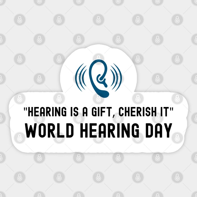 World Hearing Day , Deaf Awareness Sticker by DesignerDeskStd